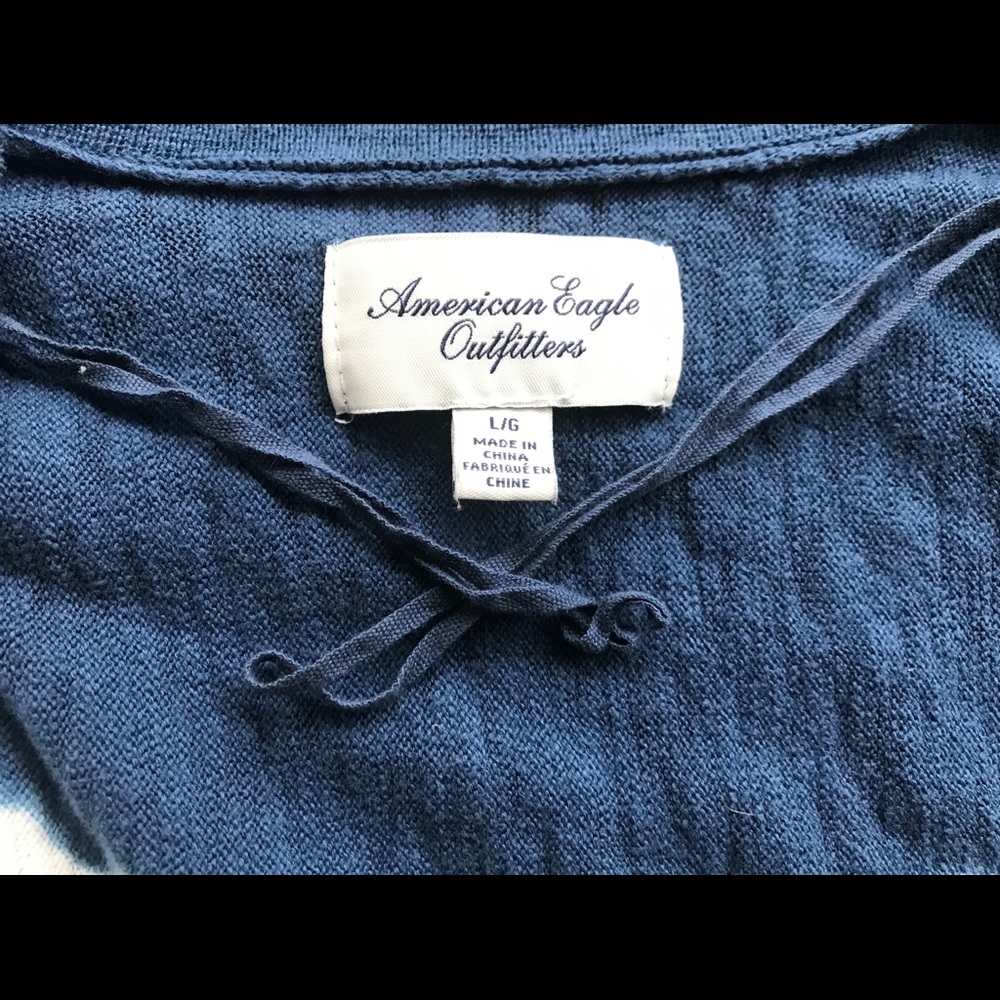 American eagle Blue/white cardigan